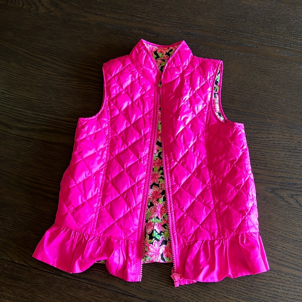 Reversible Lilly Pulitzer Girls Puffer Vest